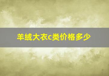 羊绒大衣c类价格多少