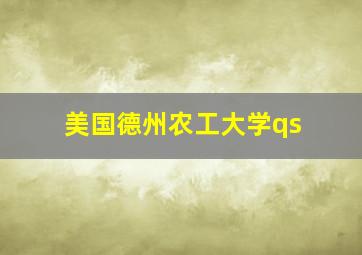 美国德州农工大学qs