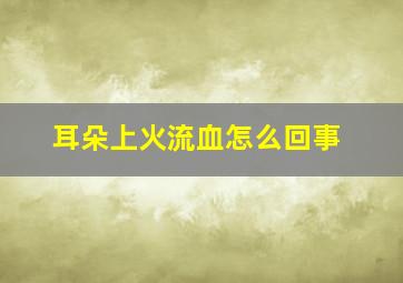 耳朵上火流血怎么回事