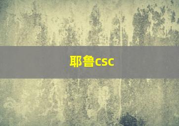 耶鲁csc