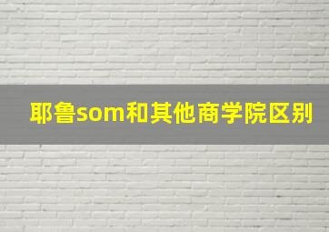 耶鲁som和其他商学院区别