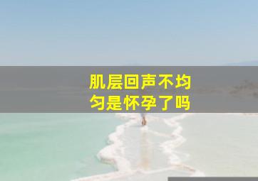 肌层回声不均匀是怀孕了吗