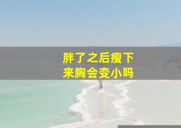 胖了之后瘦下来胸会变小吗