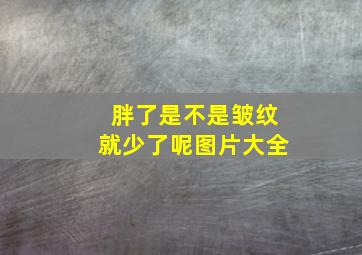 胖了是不是皱纹就少了呢图片大全