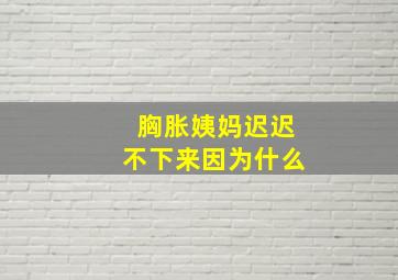 胸胀姨妈迟迟不下来因为什么