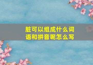 脏可以组成什么词语和拼音呢怎么写