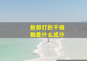 脸部打的干细胞是什么成分