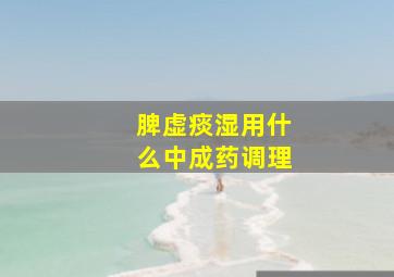 脾虚痰湿用什么中成药调理