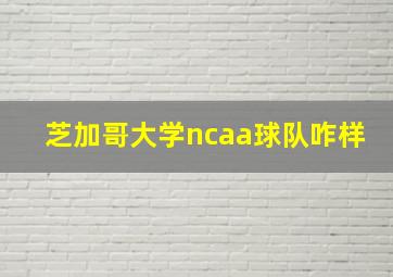 芝加哥大学ncaa球队咋样