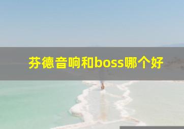 芬德音响和boss哪个好