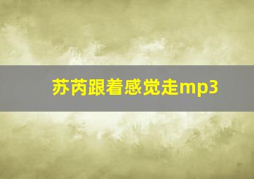 苏芮跟着感觉走mp3