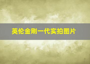 英伦金刚一代实拍图片