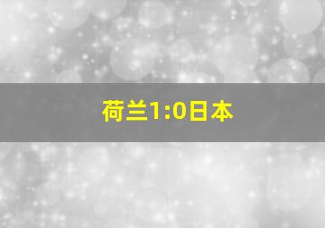 荷兰1:0日本