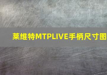 莱维特MTPLIVE手柄尺寸图