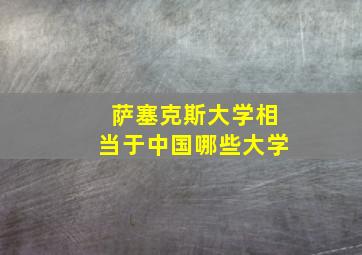 萨塞克斯大学相当于中国哪些大学