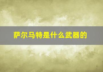 萨尔马特是什么武器的