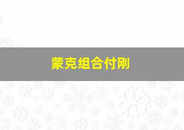 蒙克组合付刚