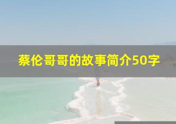 蔡伦哥哥的故事简介50字