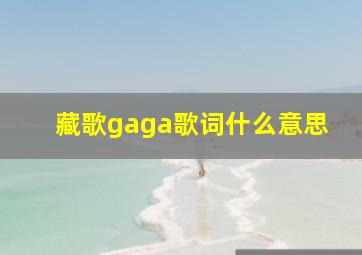 藏歌gaga歌词什么意思