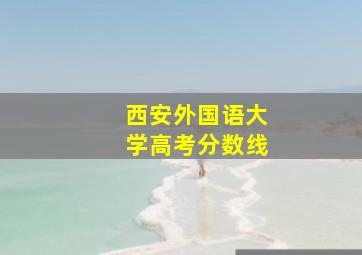 西安外国语大学高考分数线