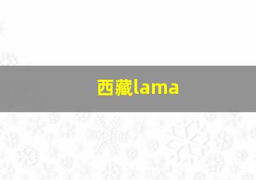 西藏lama