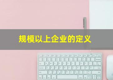 规模以上企业的定义