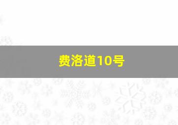 费洛道10号