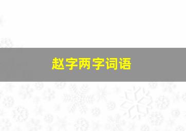 赵字两字词语