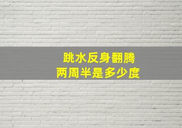 跳水反身翻腾两周半是多少度