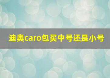 迪奥caro包买中号还是小号