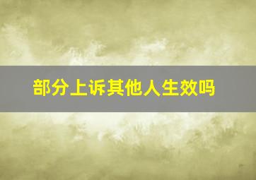 部分上诉其他人生效吗