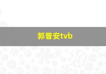 郭晋安tvb