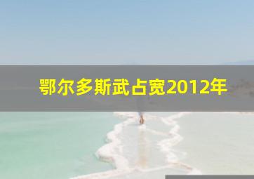 鄂尔多斯武占宽2012年