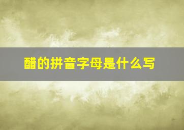 醋的拼音字母是什么写