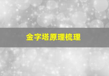 金字塔原理梳理