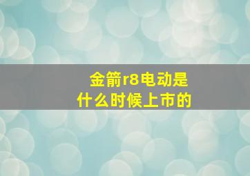 金箭r8电动是什么时候上市的