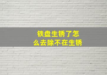 铁盘生锈了怎么去除不在生锈