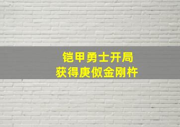 铠甲勇士开局获得庚伮金刚杵