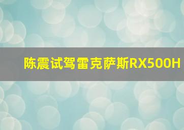 陈震试驾雷克萨斯RX500H