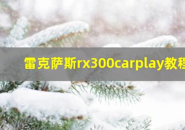 雷克萨斯rx300carplay教程