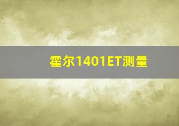 霍尔1401ET测量