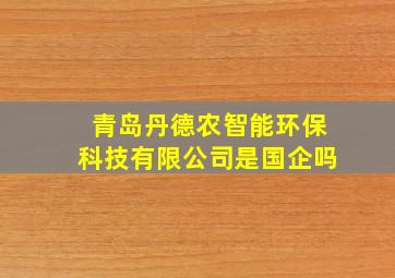 青岛丹德农智能环保科技有限公司是国企吗