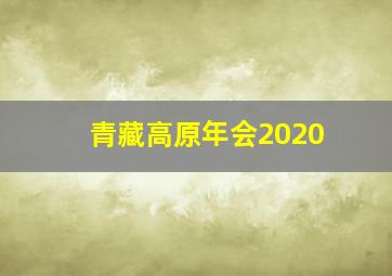 青藏高原年会2020