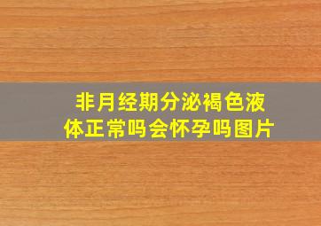 非月经期分泌褐色液体正常吗会怀孕吗图片