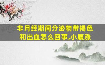 非月经期间分泌物带褐色和出血怎么回事,小腹涨