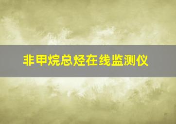 非甲烷总烃在线监测仪