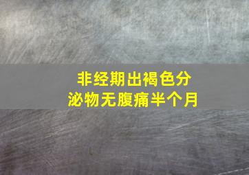 非经期出褐色分泌物无腹痛半个月