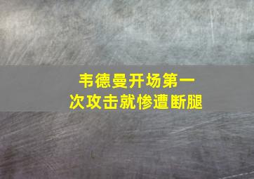 韦德曼开场第一次攻击就惨遭断腿