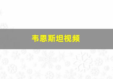 韦恩斯坦视频