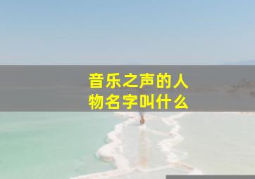 音乐之声的人物名字叫什么